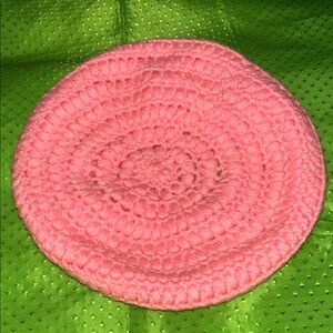 Pink Crochet Beret